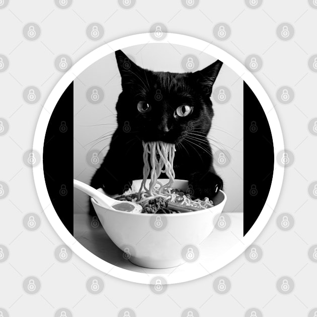 Cat and Ramen-2 Magnet by Megadorim